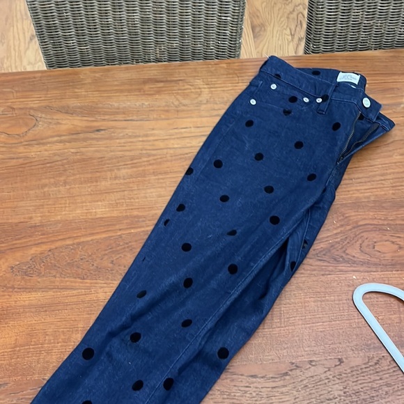jCrew dressy jeans with velvet polka dots 27 - Picture 2 of 2